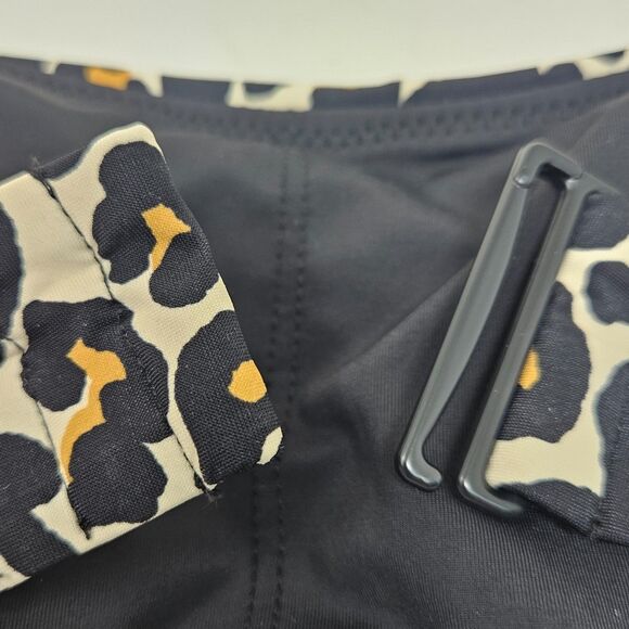 KNIX Sculpt Square Neck Bikini Top Leopard Print Large Supportive UPF Protection - Picture 4 of 8